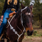 White Floral One Ear & Breastcollar Tack Set #OEBC440 - RODEO DRIVE