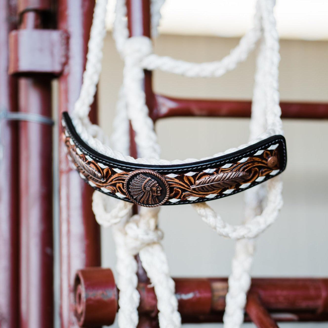 White Mule Tape Halter - Feather #MT212 - RODEO DRIVE