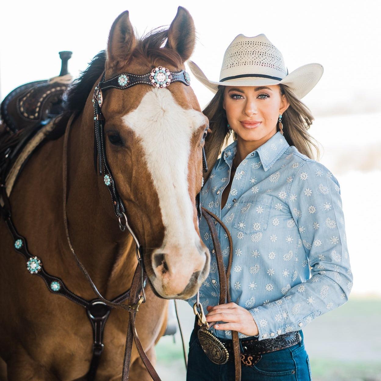 Dark Oil Basketweave Turquoise and Clear Browband/One Ear Tack Set #BBBC530 - RODEO DRIVE