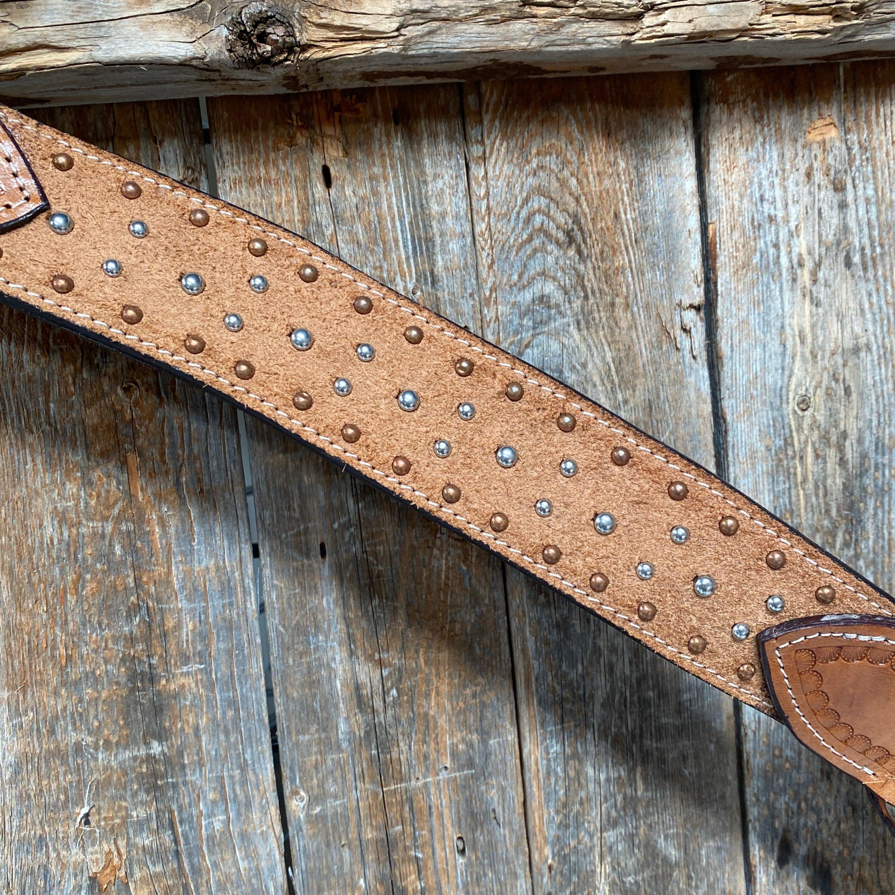 Rough-Out Ranchy Breastcollar Silver / Copper Dots #ST501 - RODEO DRIVE