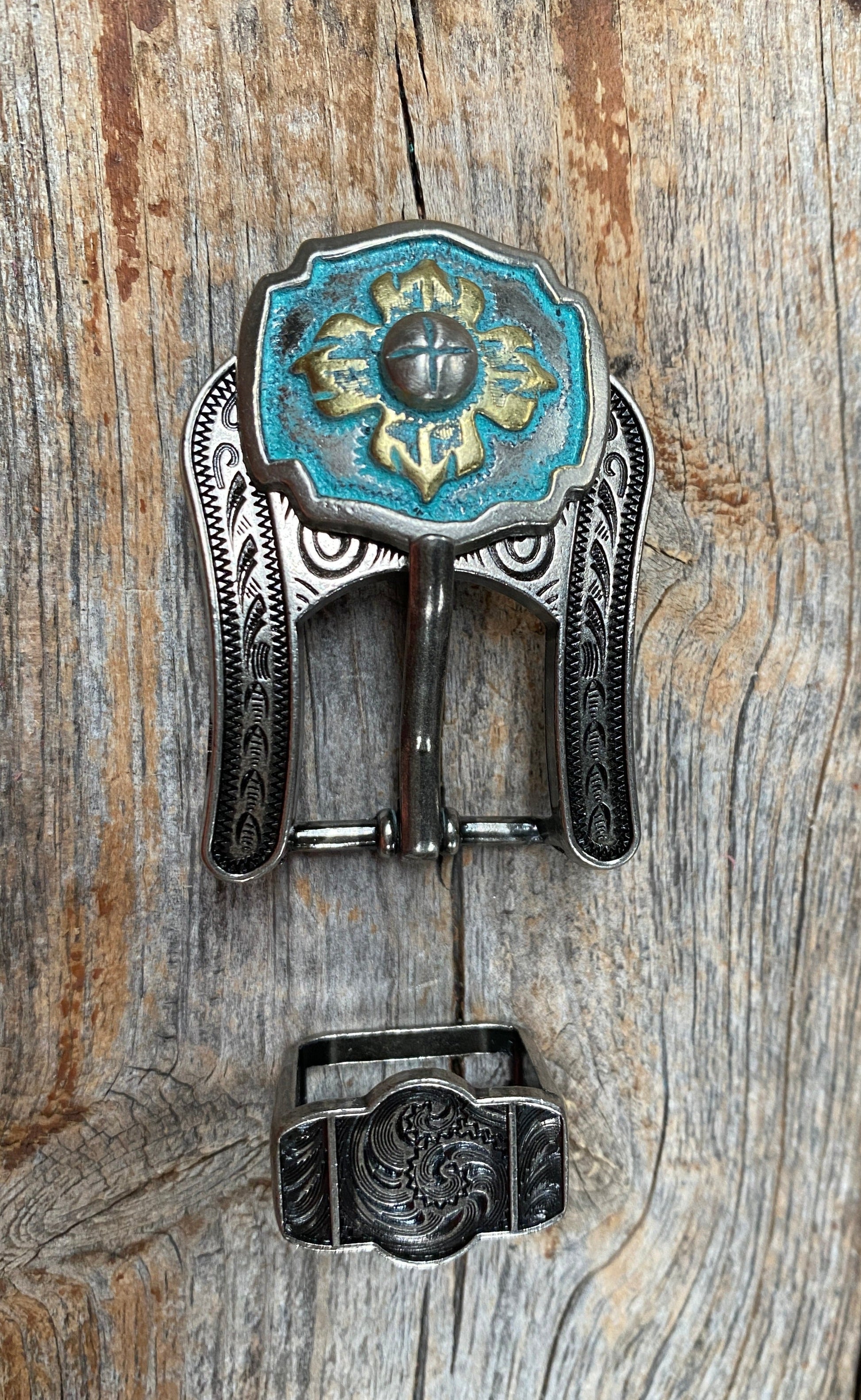 A Touch of Turquoise Concho Buckle Adapter W109ASBA - RODEO DRIVE