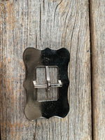 Antique Silver Floral Cart Buckle W151B - RODEO DRIVE