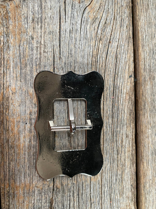 Antique Silver Floral Cart Buckle W151B - RODEO DRIVE