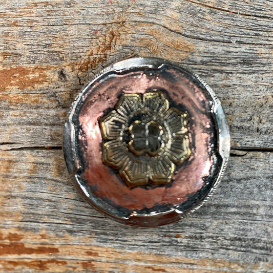 Copper & Gold Flower 1" #W192S - RODEO DRIVE