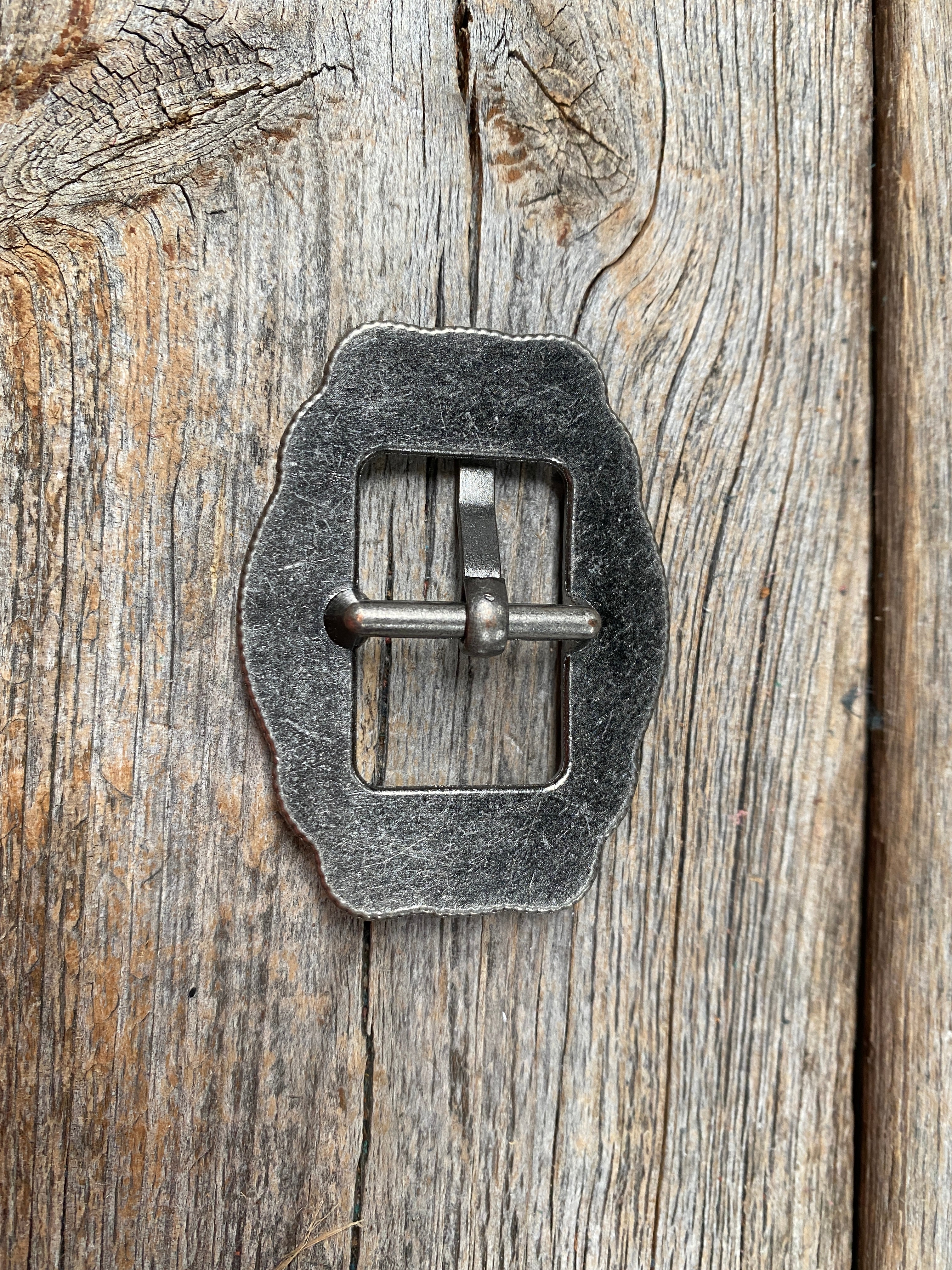 Antique Silver Cart Buckle with Turquoise Stones W198B - RODEO DRIVE