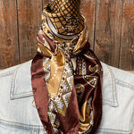 35X35" Earth Tones Paisley Wild Rag/Scarf WR3405 - RODEO DRIVE