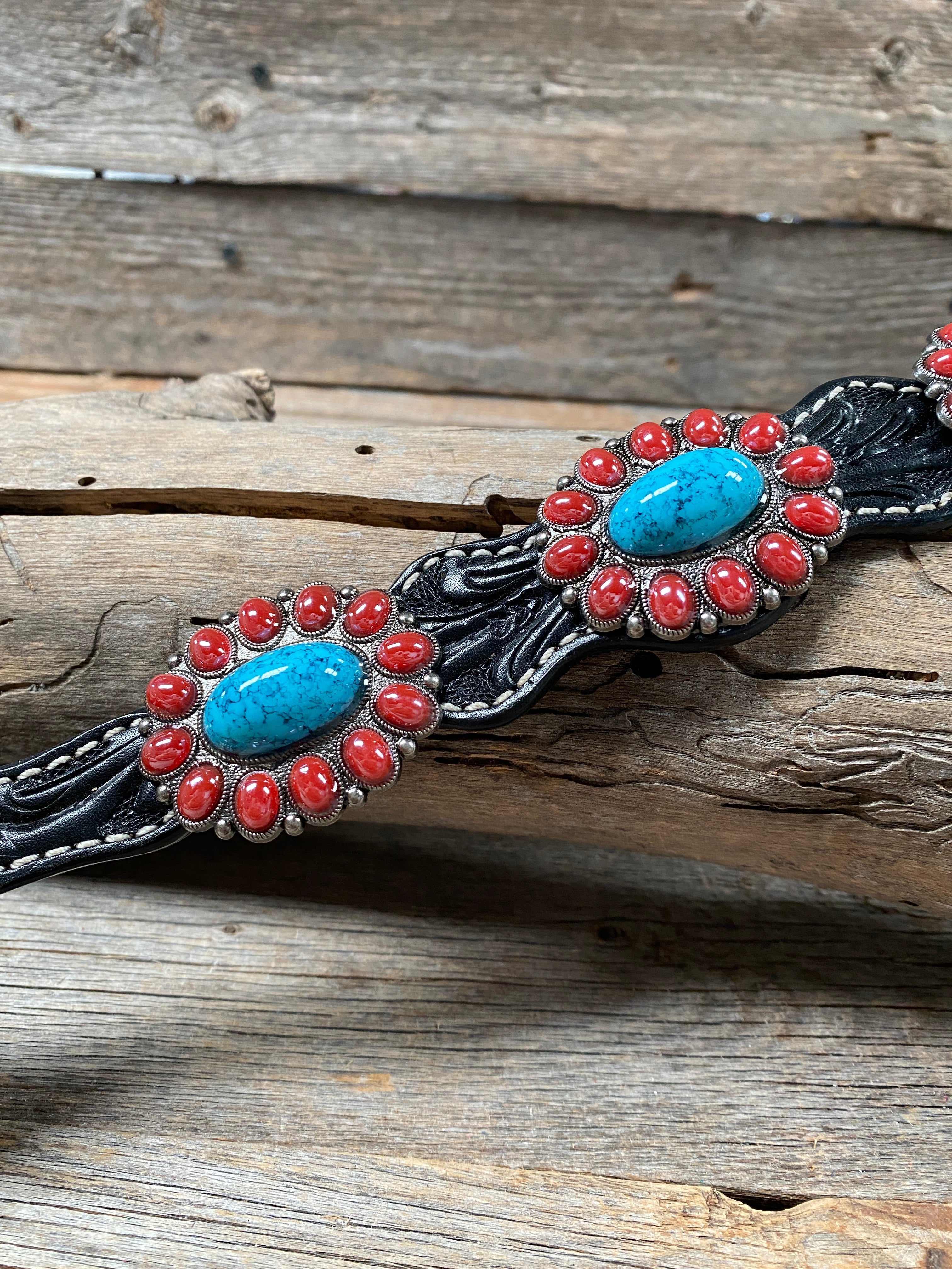 Black Floral Wither Strap #WS1006 - RODEO DRIVE