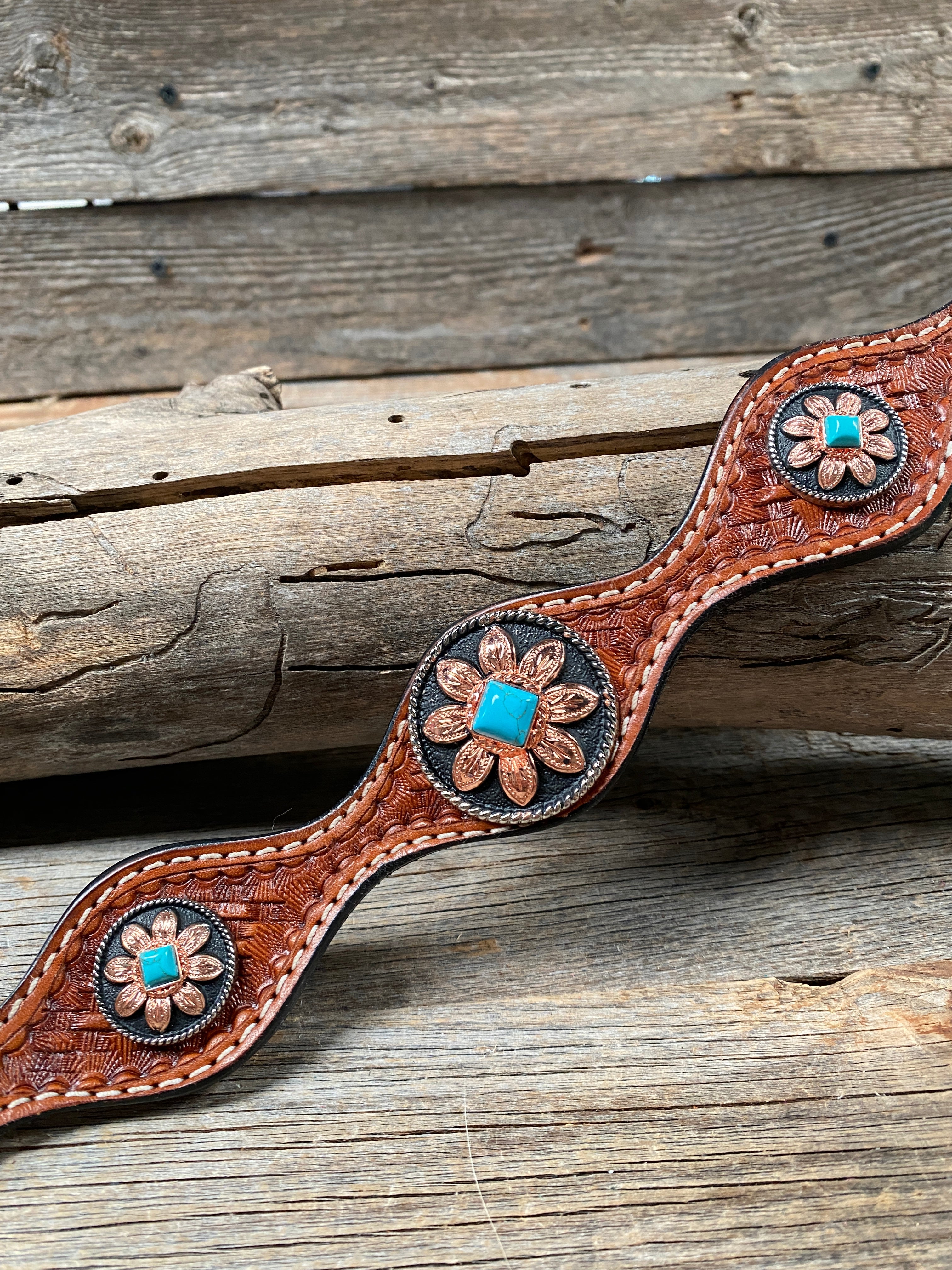 Light Oil Basketweave Wither Strap #WS1007 - RODEO DRIVE