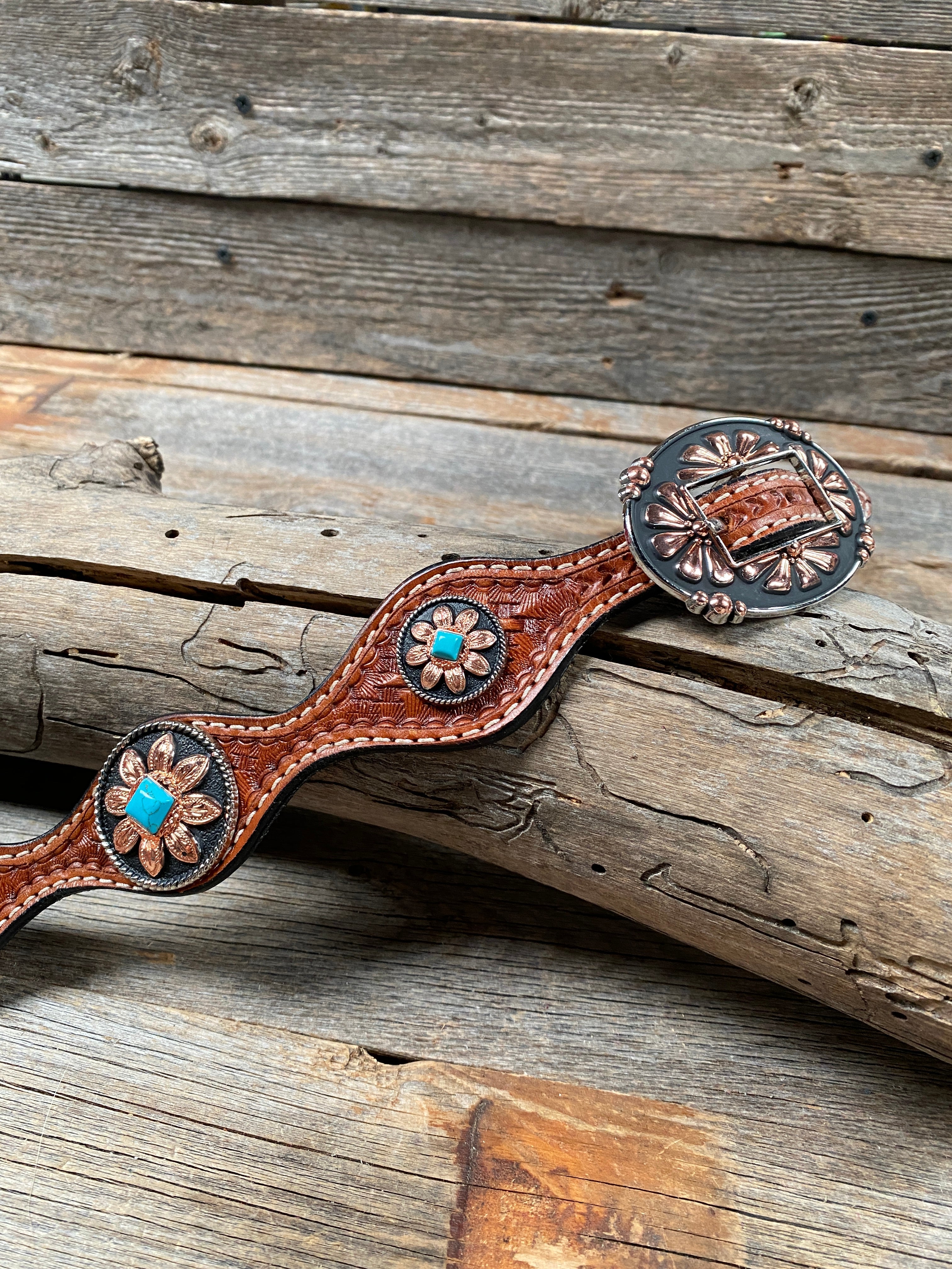 Light Oil Basketweave Wither Strap #WS1007 - RODEO DRIVE