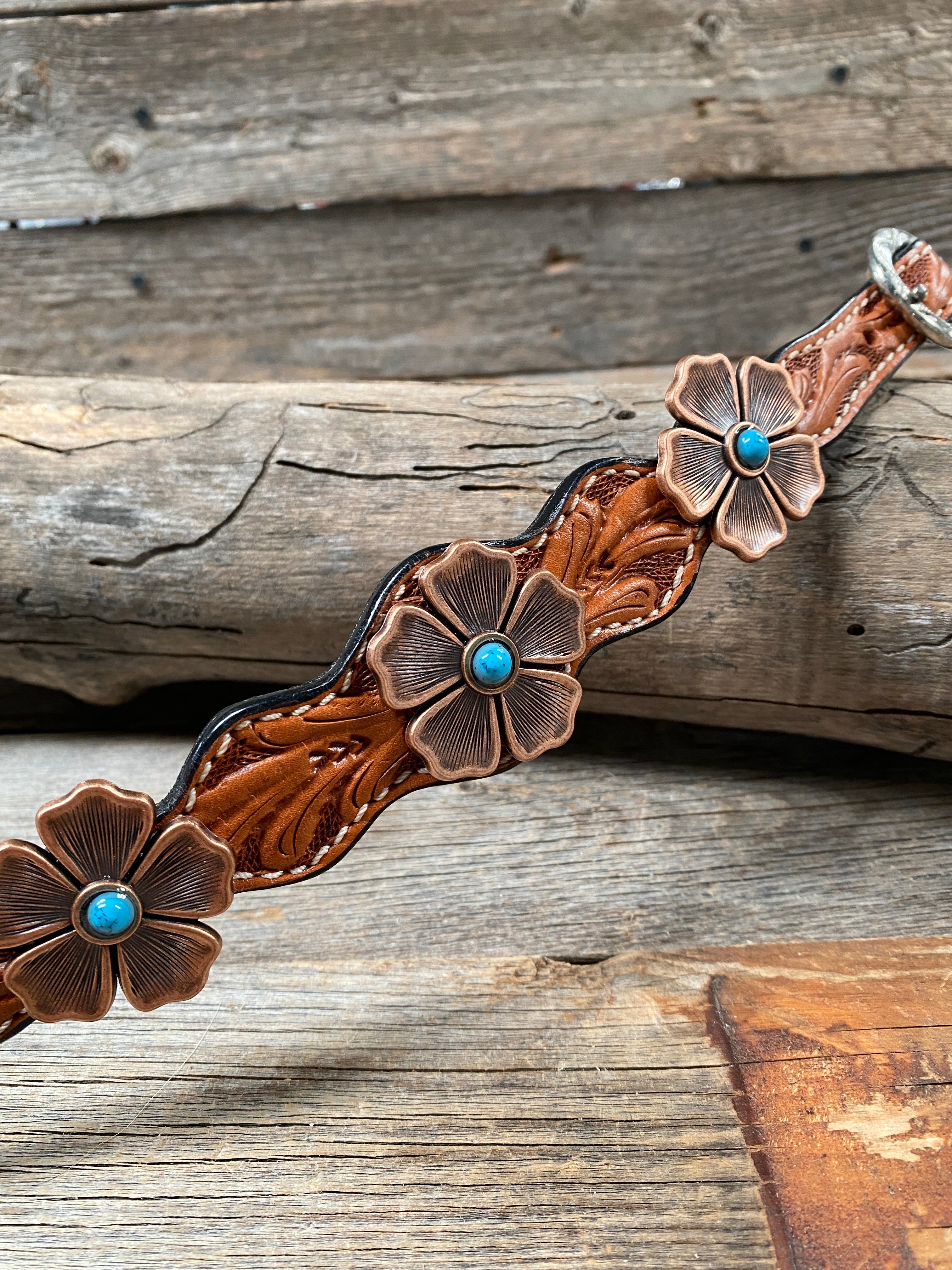 Light Oil Floral Wither Strap #WS1008 - RODEO DRIVE