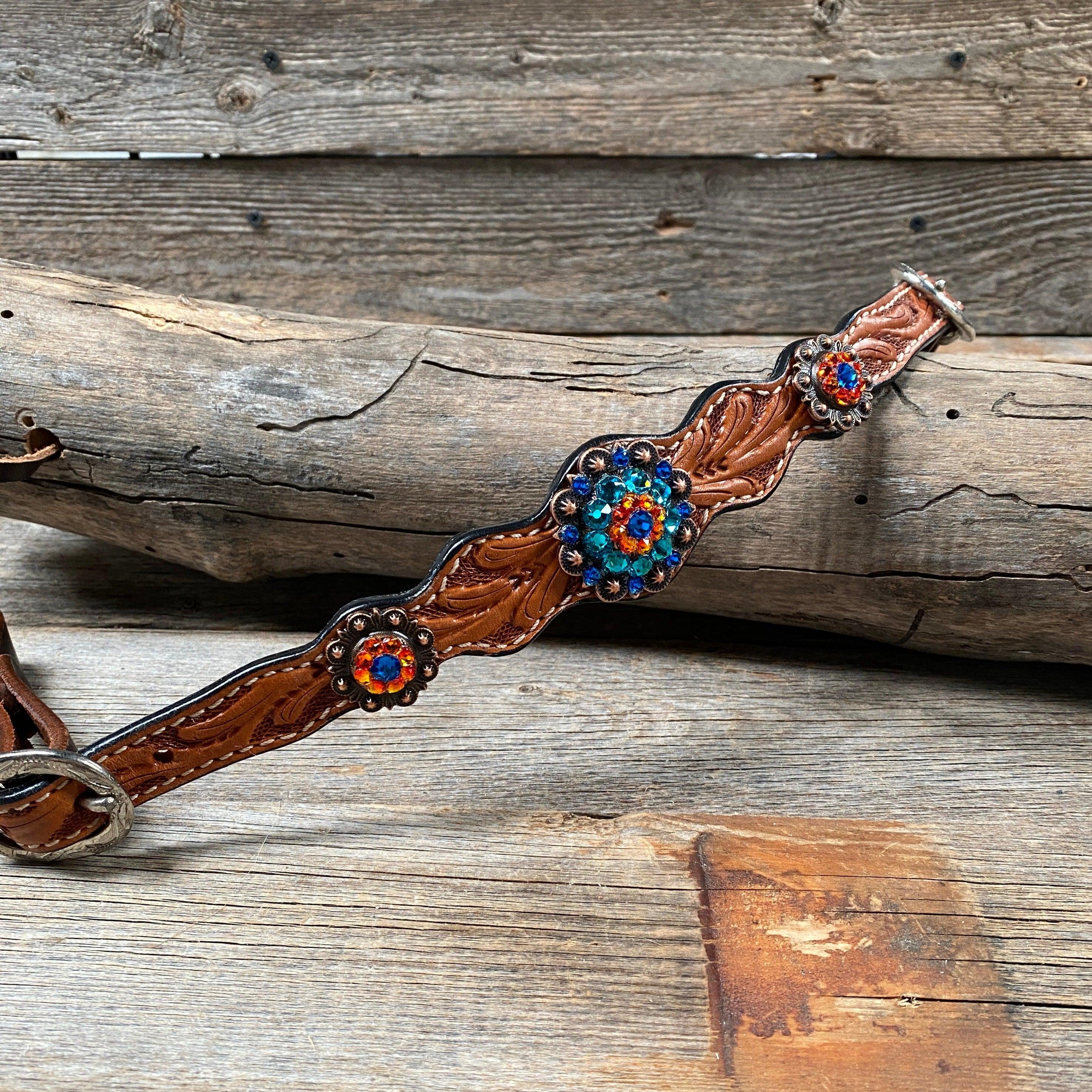 Light Oil Floral Wither Strap #WS111 - RODEO DRIVE