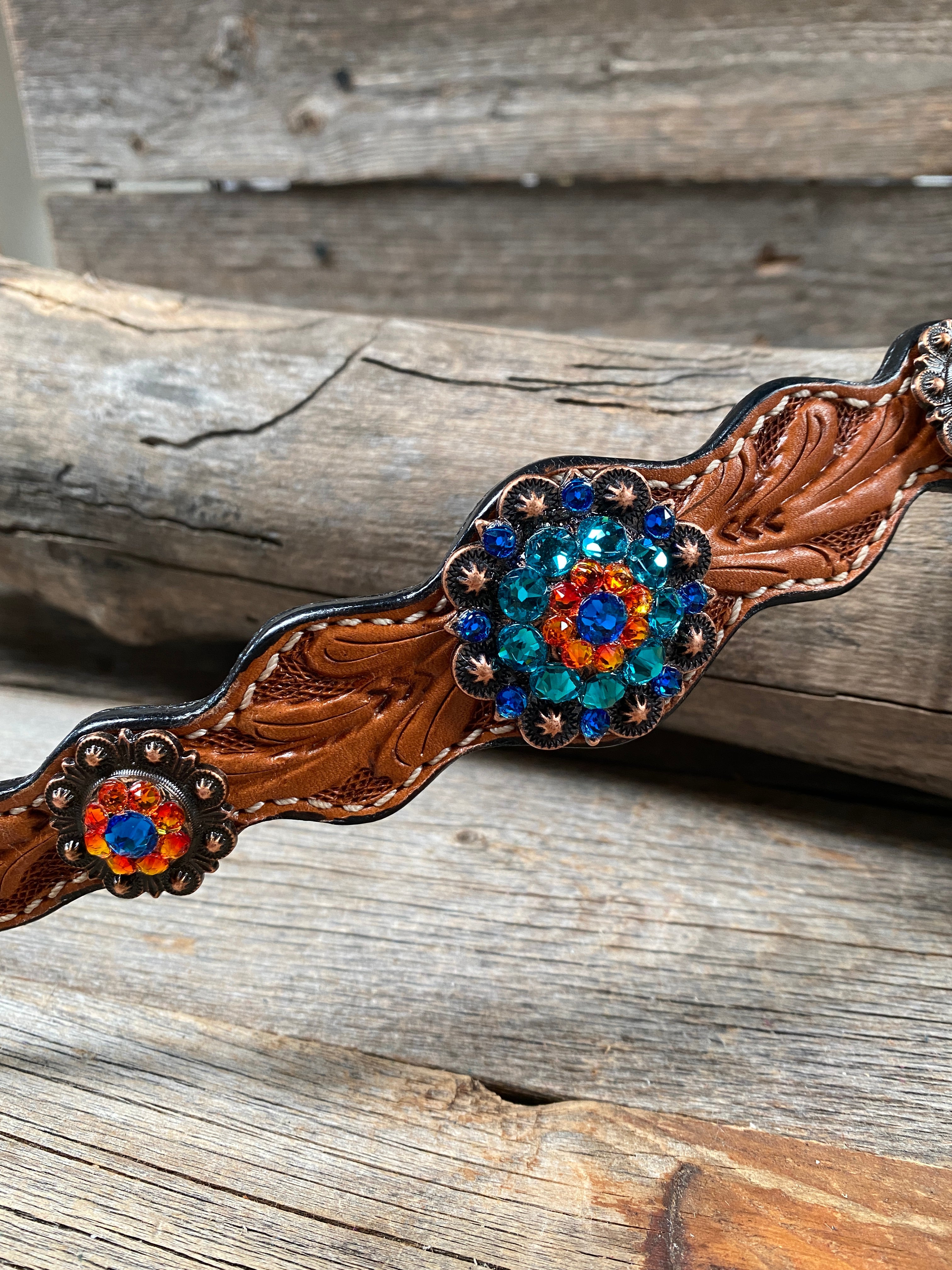 Light Oil Floral Wither Strap #WS111 - RODEO DRIVE