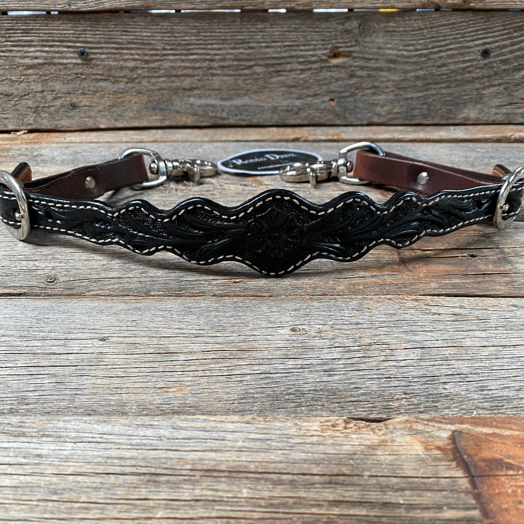 Black Floral Wither Strap #WSFB - RODEO DRIVE