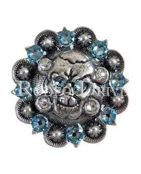 Antique Silver Aqua & Clear Antique Silver 1.75