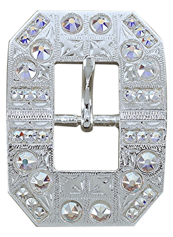 Bright Silver AB Bright Silver European Crystal Square Cart Buckle BSBACL