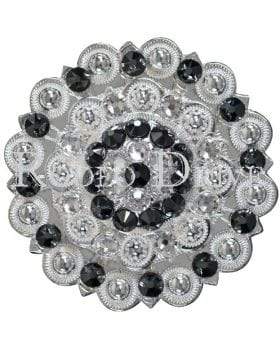 Bright Silver Black & Clear Bright Silver Berry Jacket European Crystal BSBYJTCL