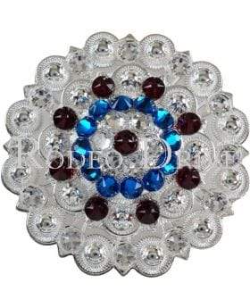 Bright Silver Red White & Blue Bright Silver Berry Jacket European Crystal BSBYRUCLCA