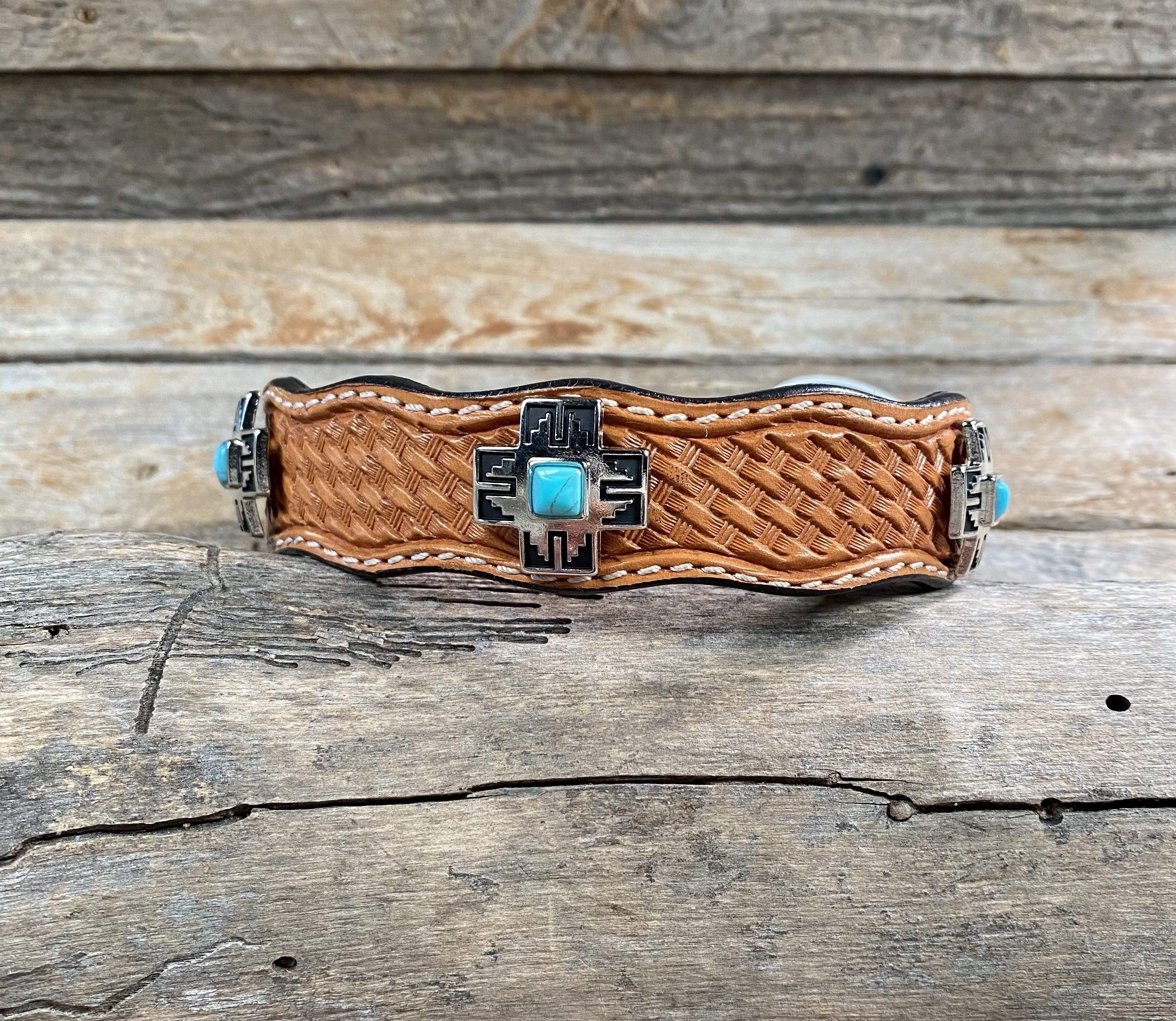 Designer Dog Collars Light Oil Leather Dog Collar 10"-16" #DC1001