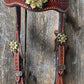 DESIGNER TACK Basketweave Browband Headstall / Bridle - Gold Sunflowers #BB1058 BB1058