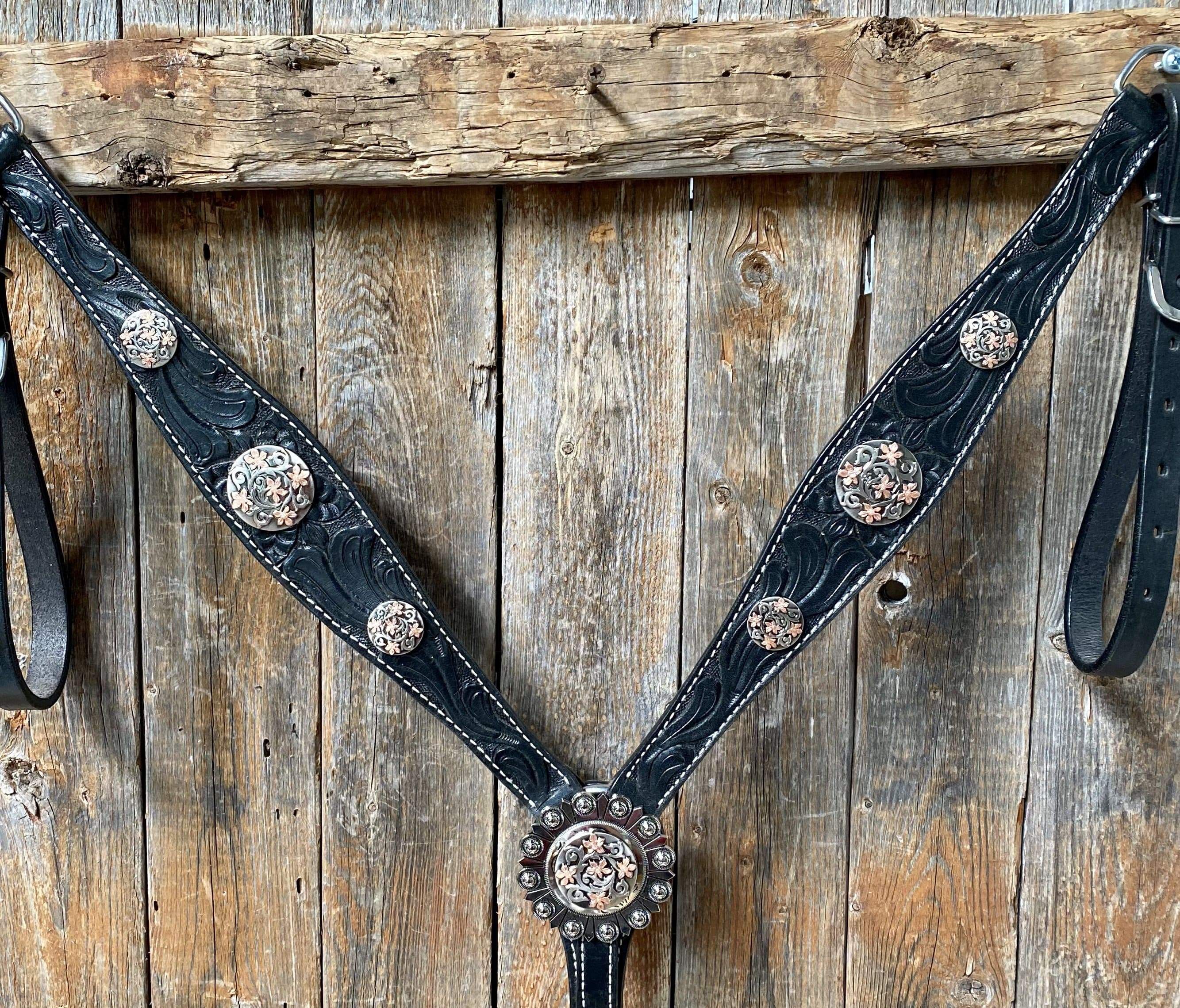 DESIGNER TACK Black Breastcollar #BC1059 BC1059