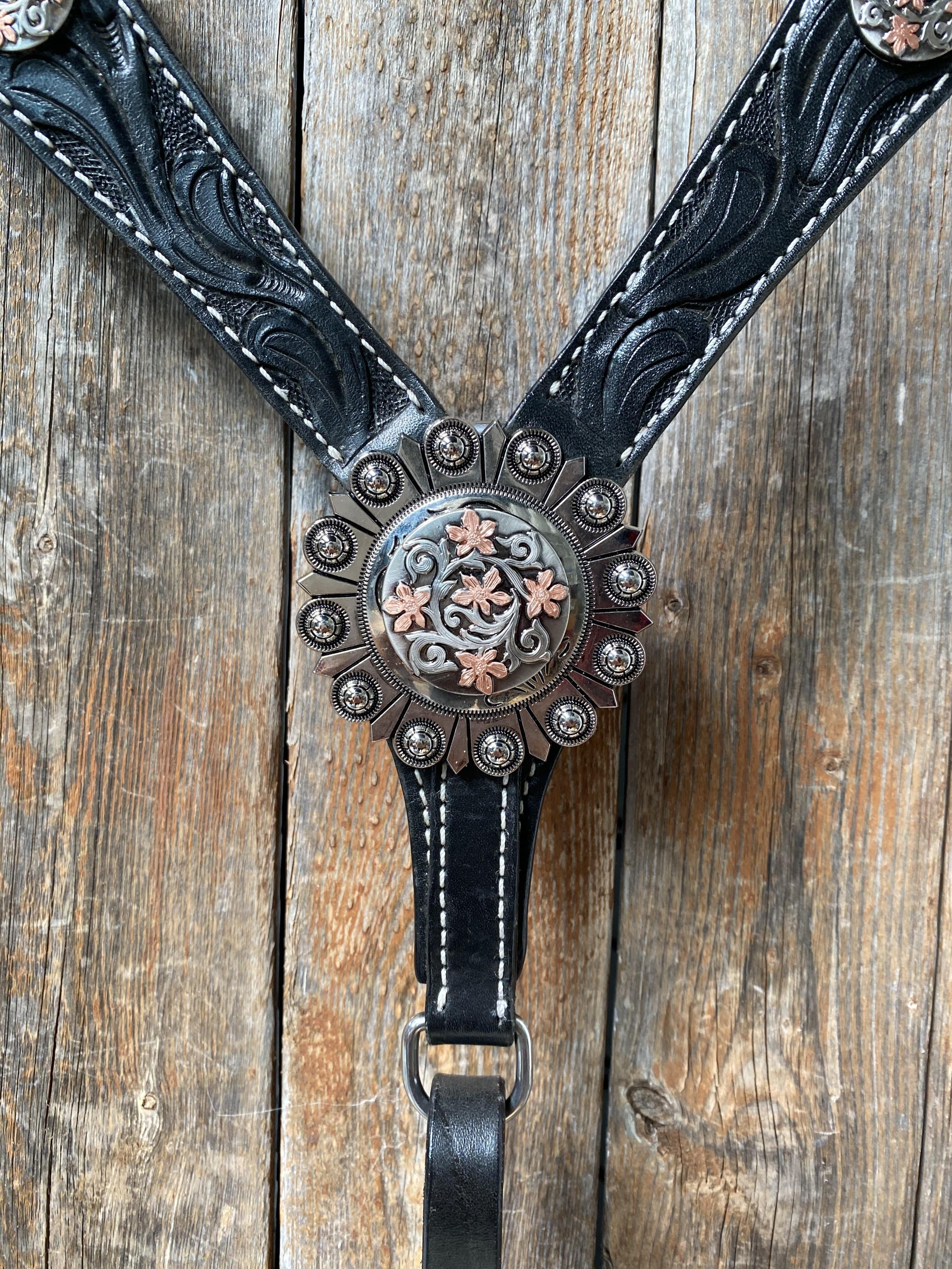 DESIGNER TACK Black Breastcollar #BC1059 BC1059