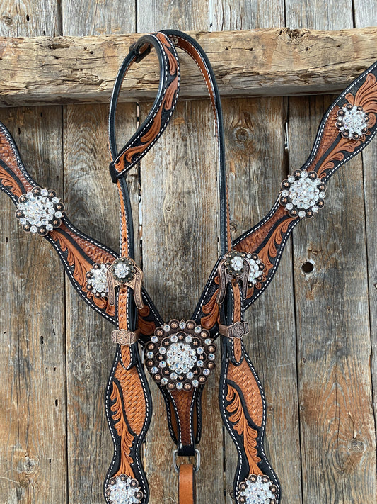 Designer Tack One Ear & Breastcollar One Ear & Breastcollar -Two Tone OEBC424 OEBC424