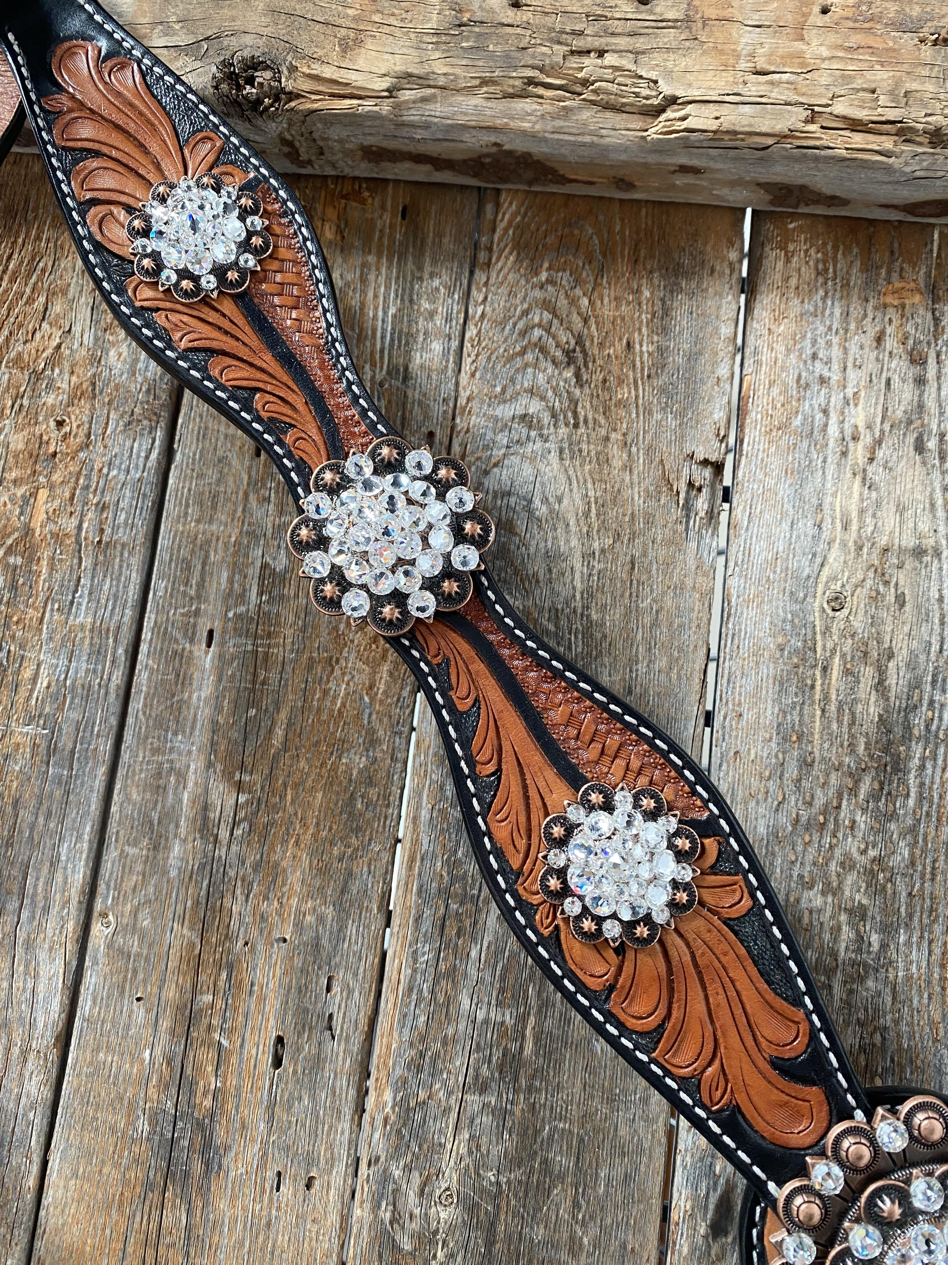 Designer Tack One Ear & Breastcollar -Two Tone OEBC424