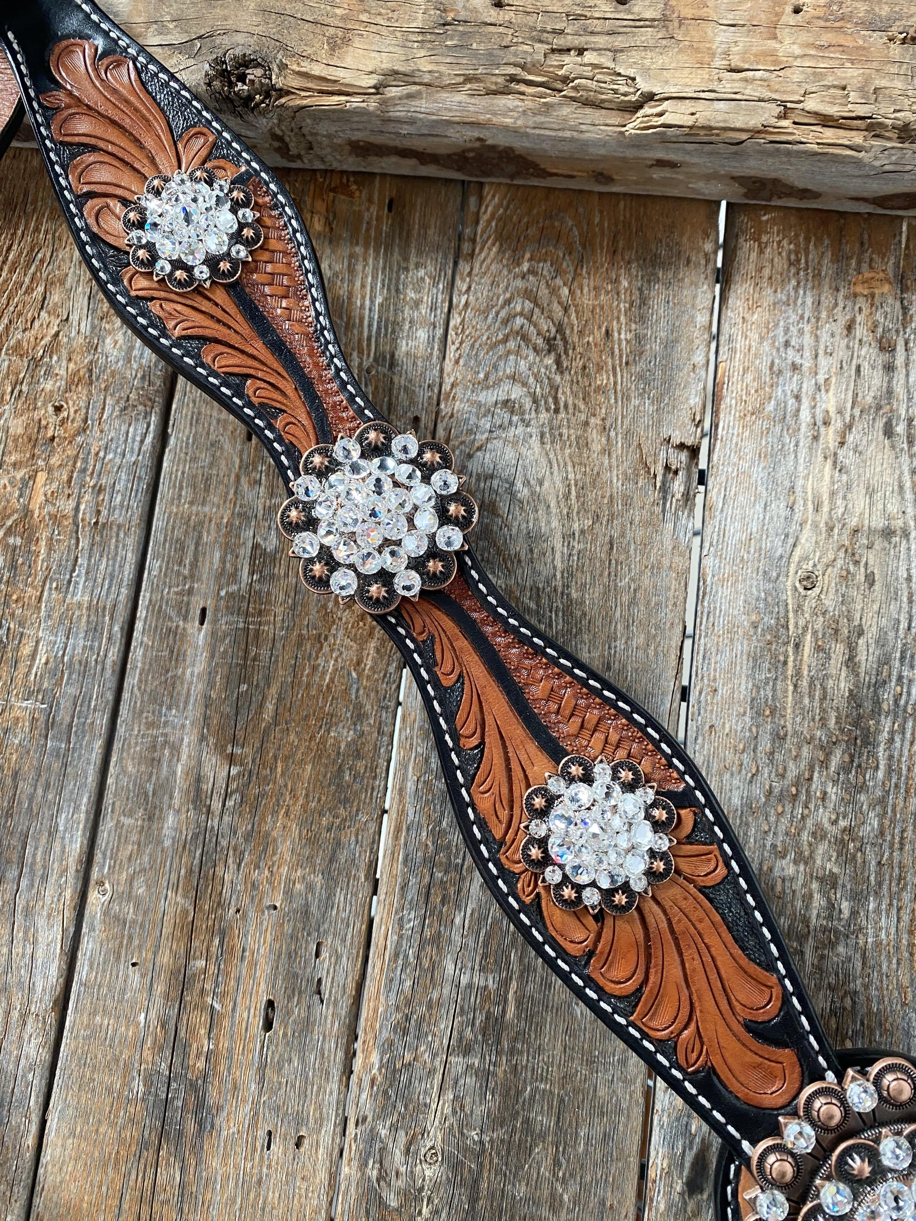 Designer Tack One Ear & Breastcollar -Two Tone OEBC424