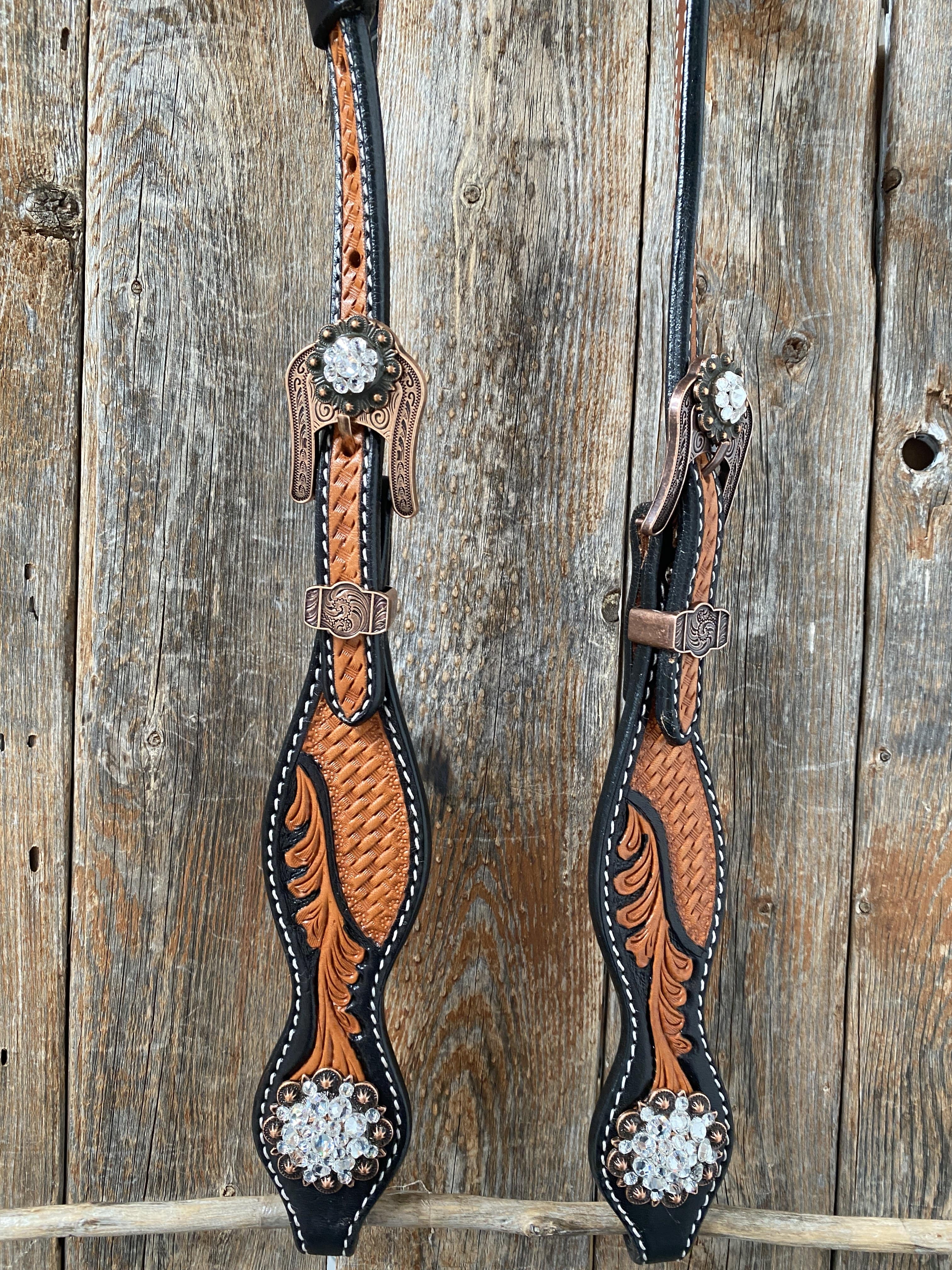 Designer Tack One Ear & Breastcollar -Two Tone OEBC424