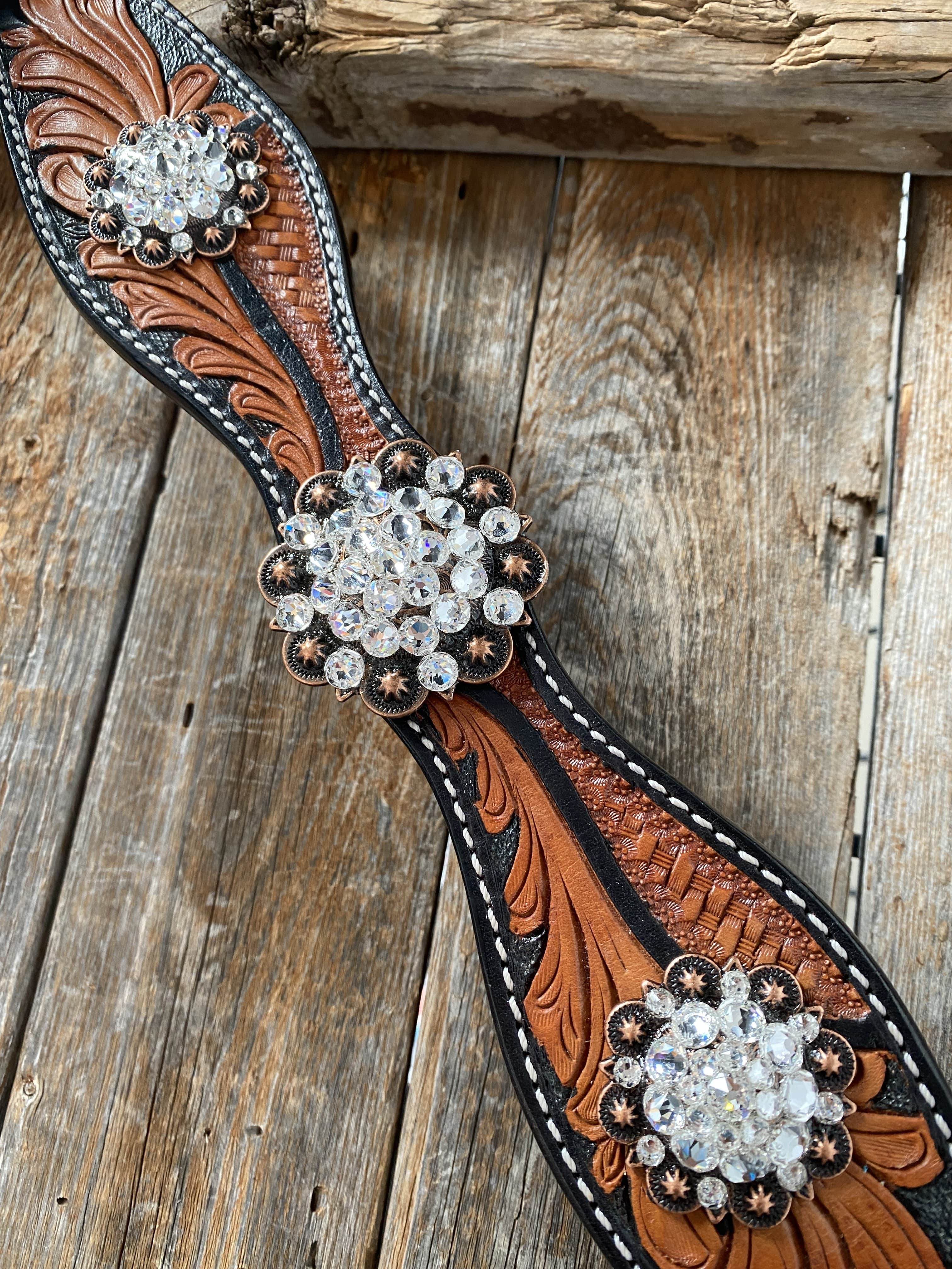 Designer Tack One Ear & Breastcollar -Two Tone OEBC424