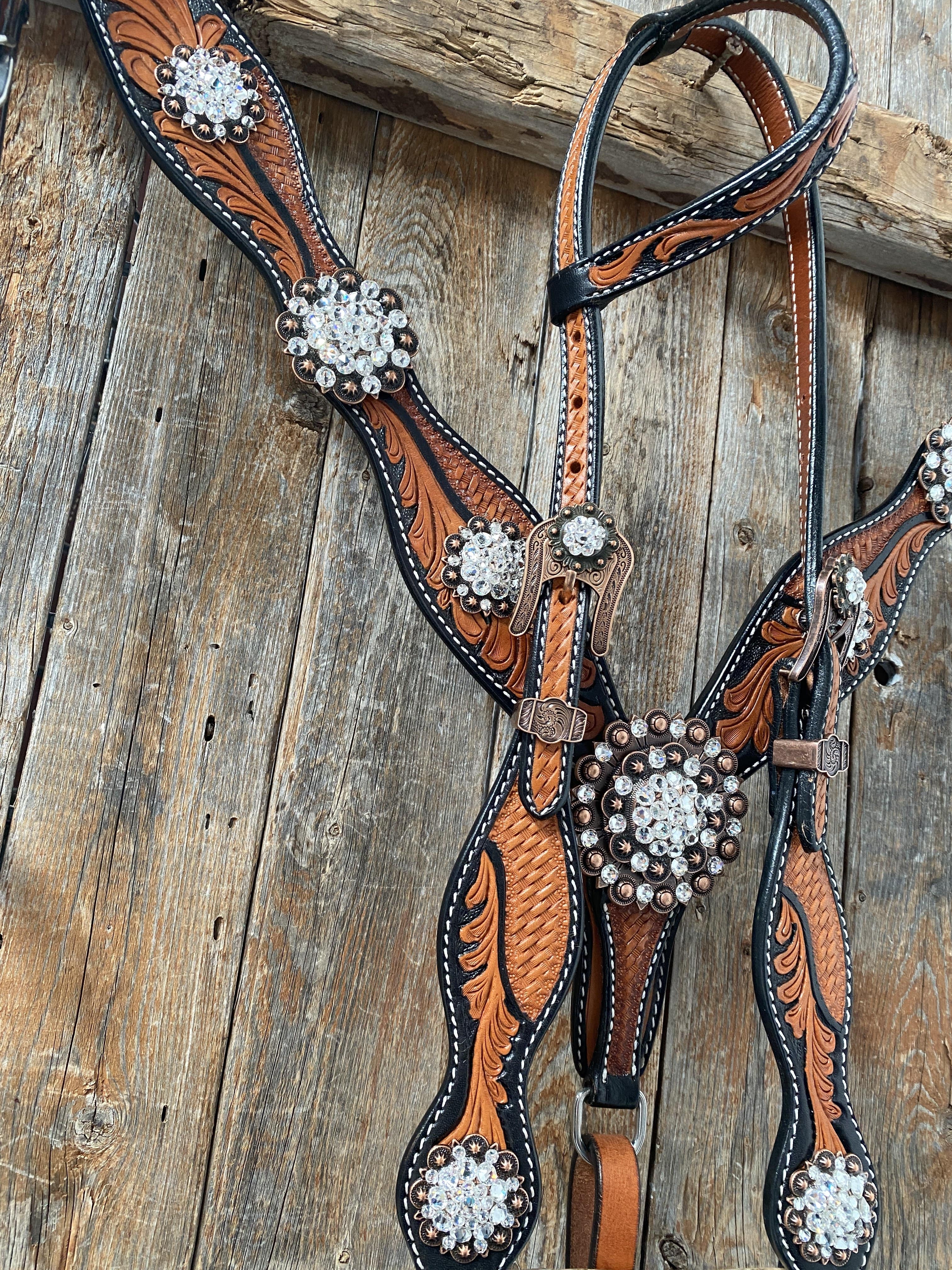 Designer Tack One Ear & Breastcollar -Two Tone OEBC424