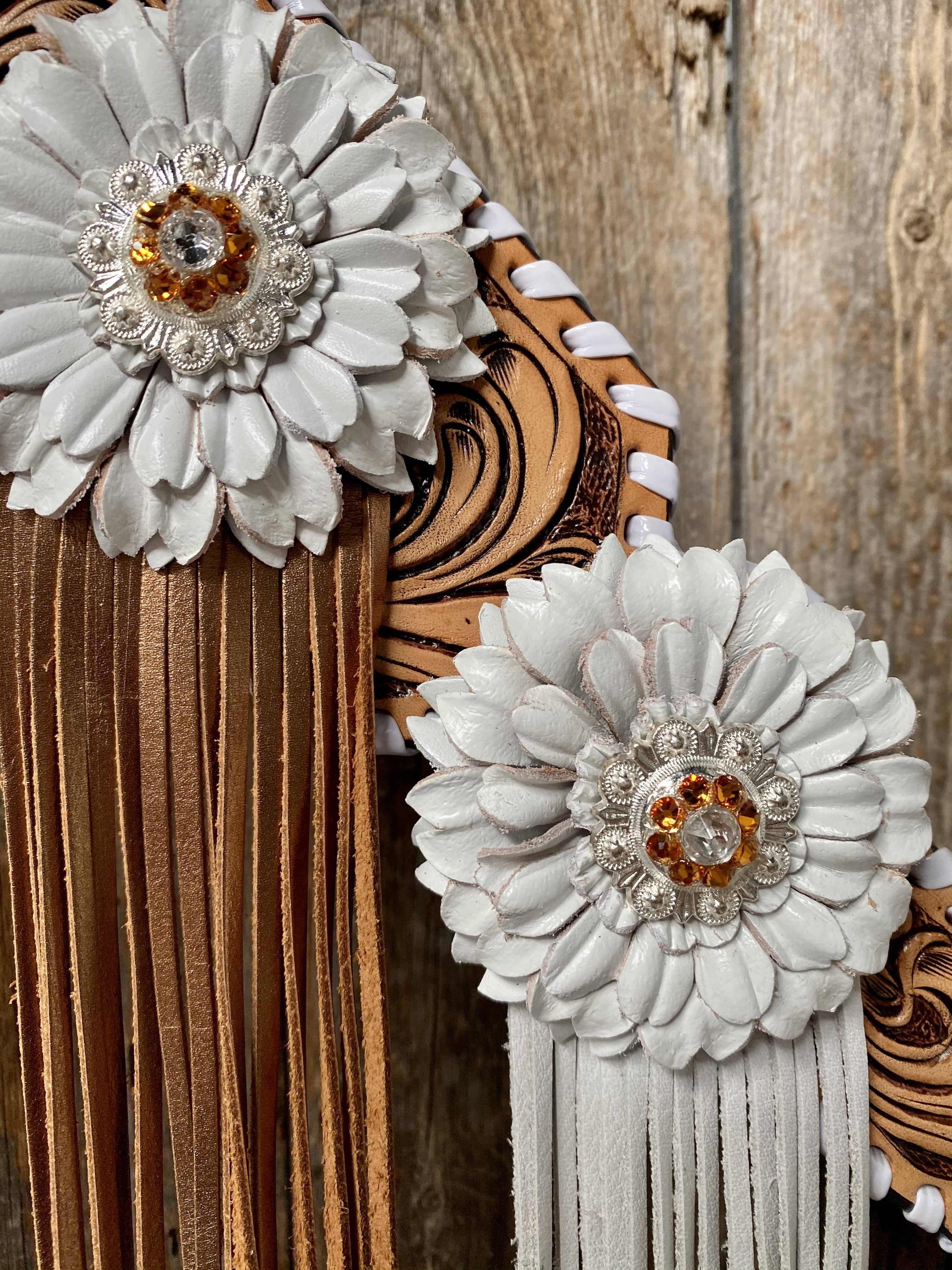 Designer Tack Whipstitch Breastcollar - Amber & Daisy #BC265 BC265