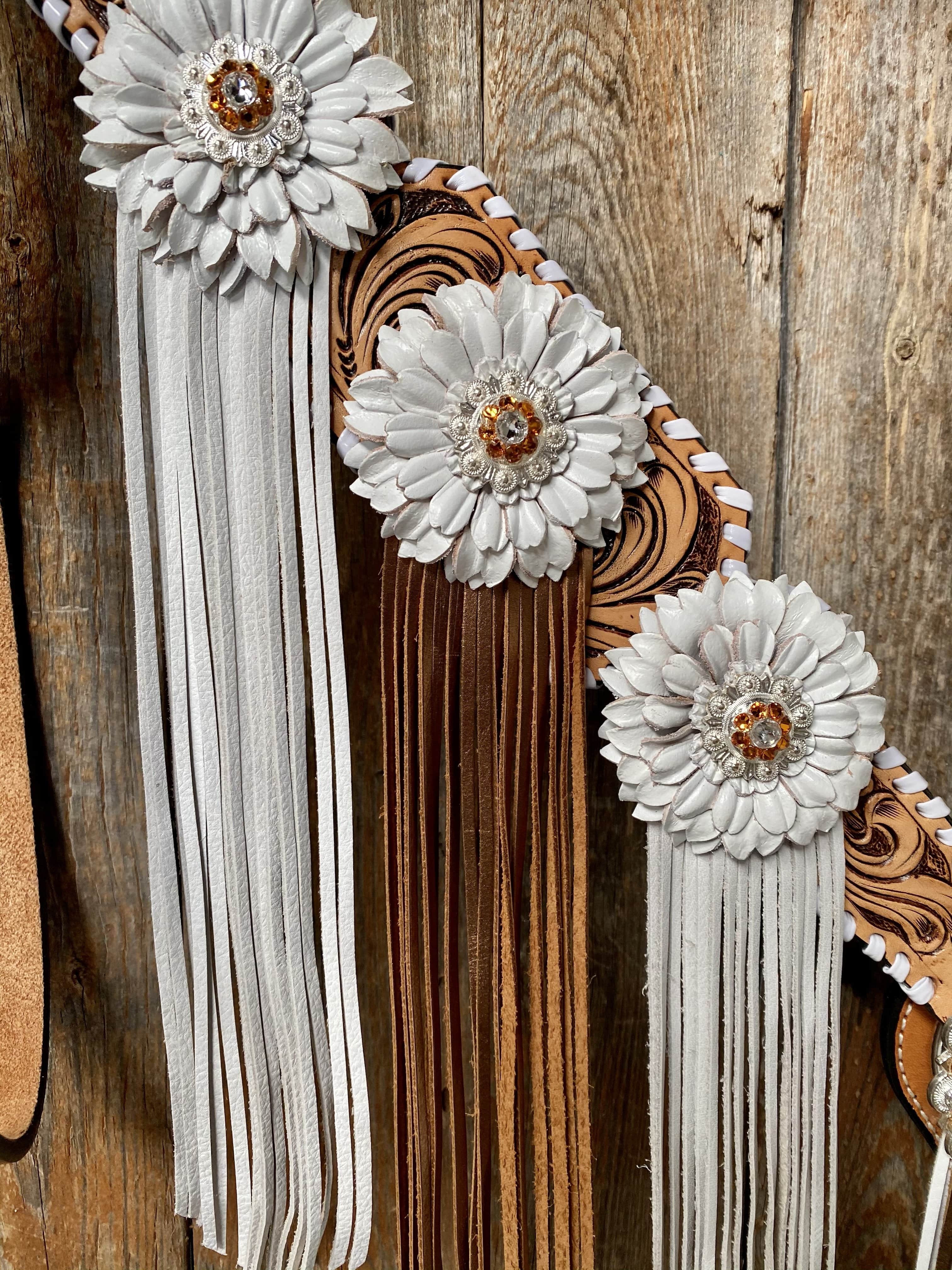 Designer Tack Whipstitch Breastcollar - Amber & Daisy #BC265 BC265