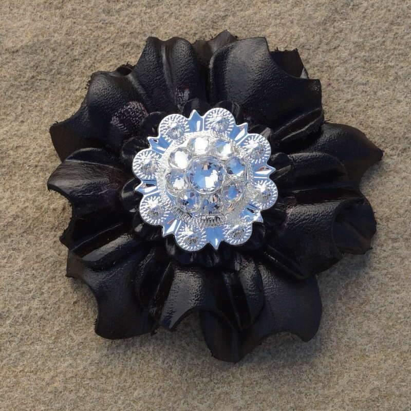 Flowers Fringe & More Black Carnation Flower With Bright Silver Clear 1