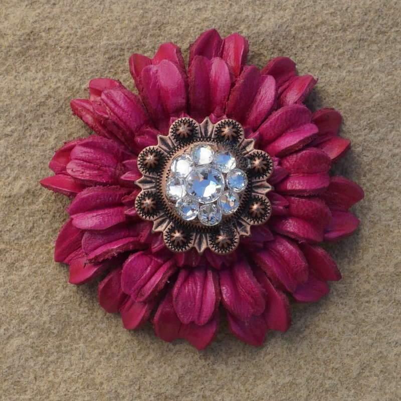 Flowers Fringe & More Hot Pink Daisy Flower With Copper Clear 1