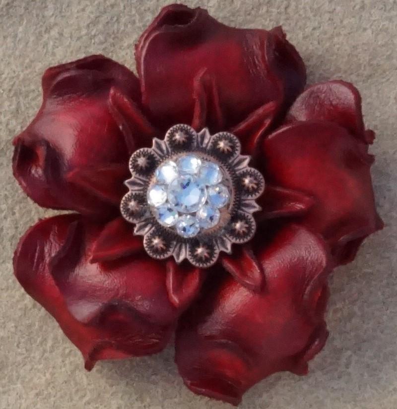 Flowers Fringe & More Red Gardenia Flower With Copper Clear 1