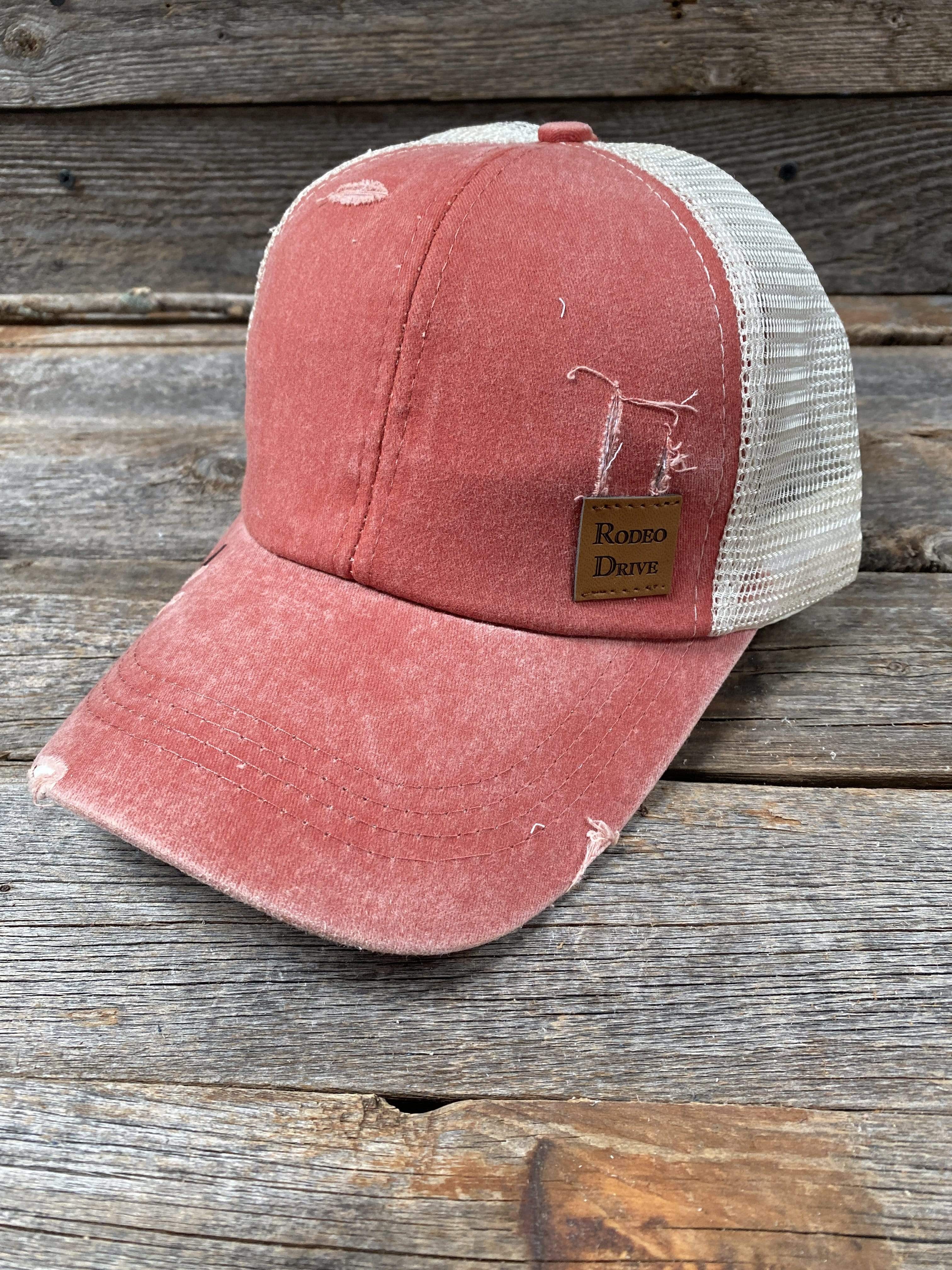Hats Coral Ponytail Trucker Hat HT109 HT109