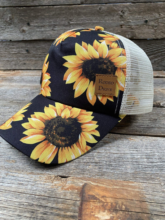 Hats Sunflower Ponytail Trucker Hat HT103 HT103