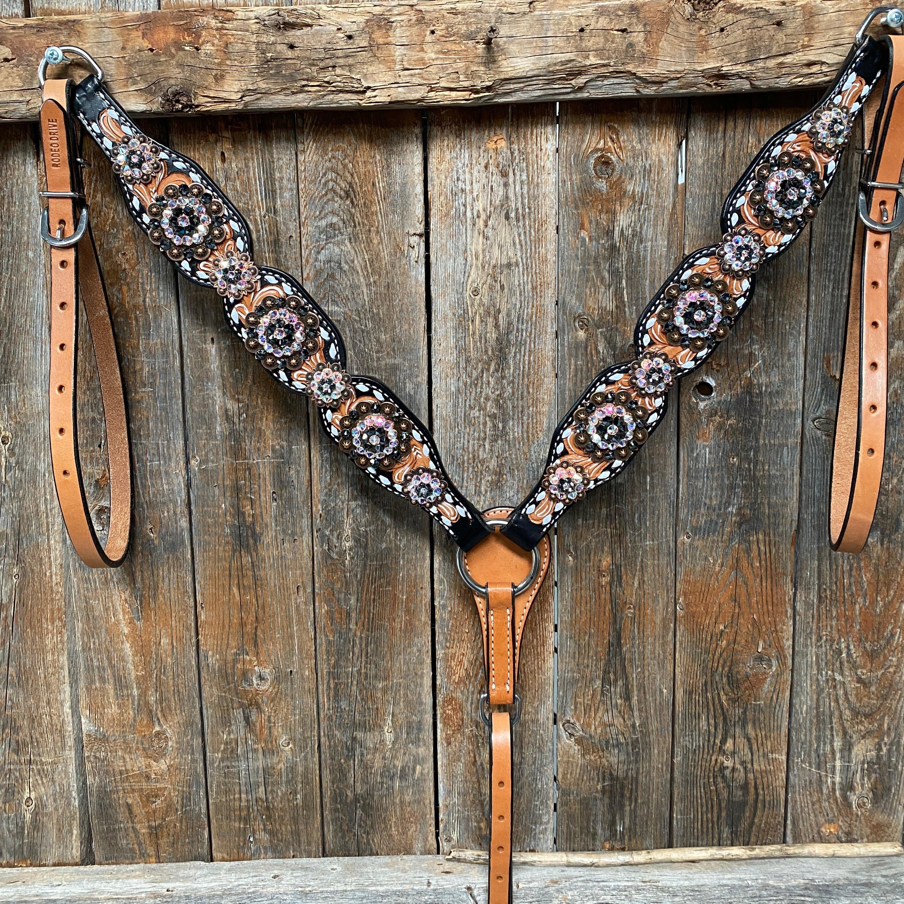Browband/One Ear & Breastcollar Set #BBBC413 - RODEO DRIVE