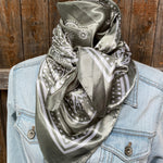 35X35" Sage Floral Paisley Wild Rag/Scarf WR3380 - RODEO DRIVE