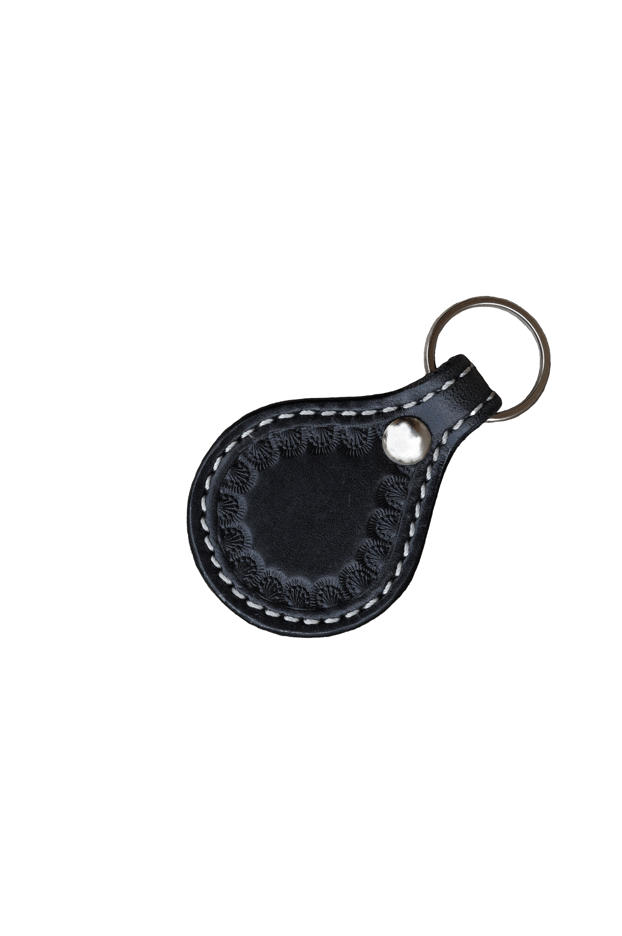 Key Chains Black Round Leather Key Chains RDKCBK