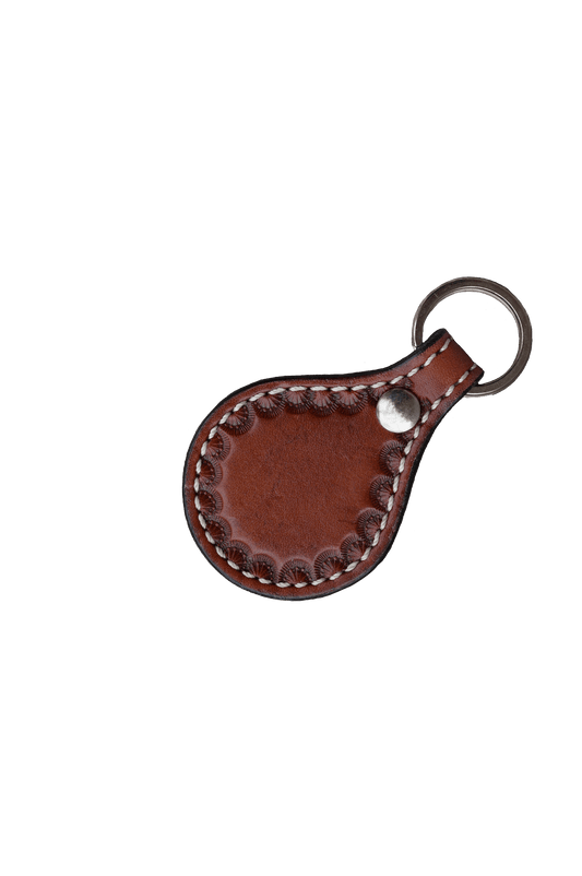 Key Chains Medium Oil Round Leather Key Chains RDKCMD