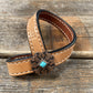 Square Turquoise Rustic Tie Down Keepers TDW141