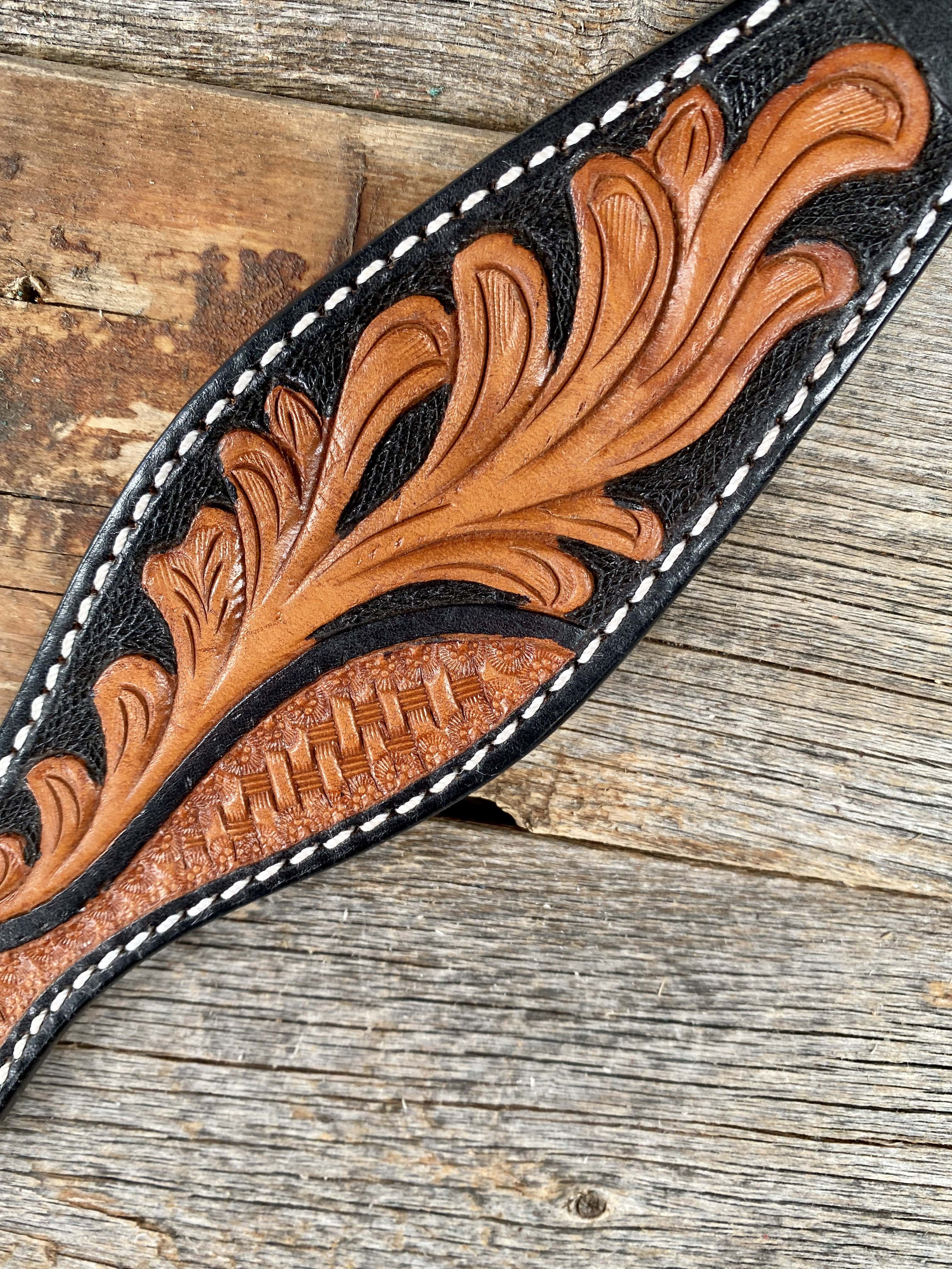 Tack Basketweave - Leaf Scalloped Two Tone Breastcollar #56371 56371