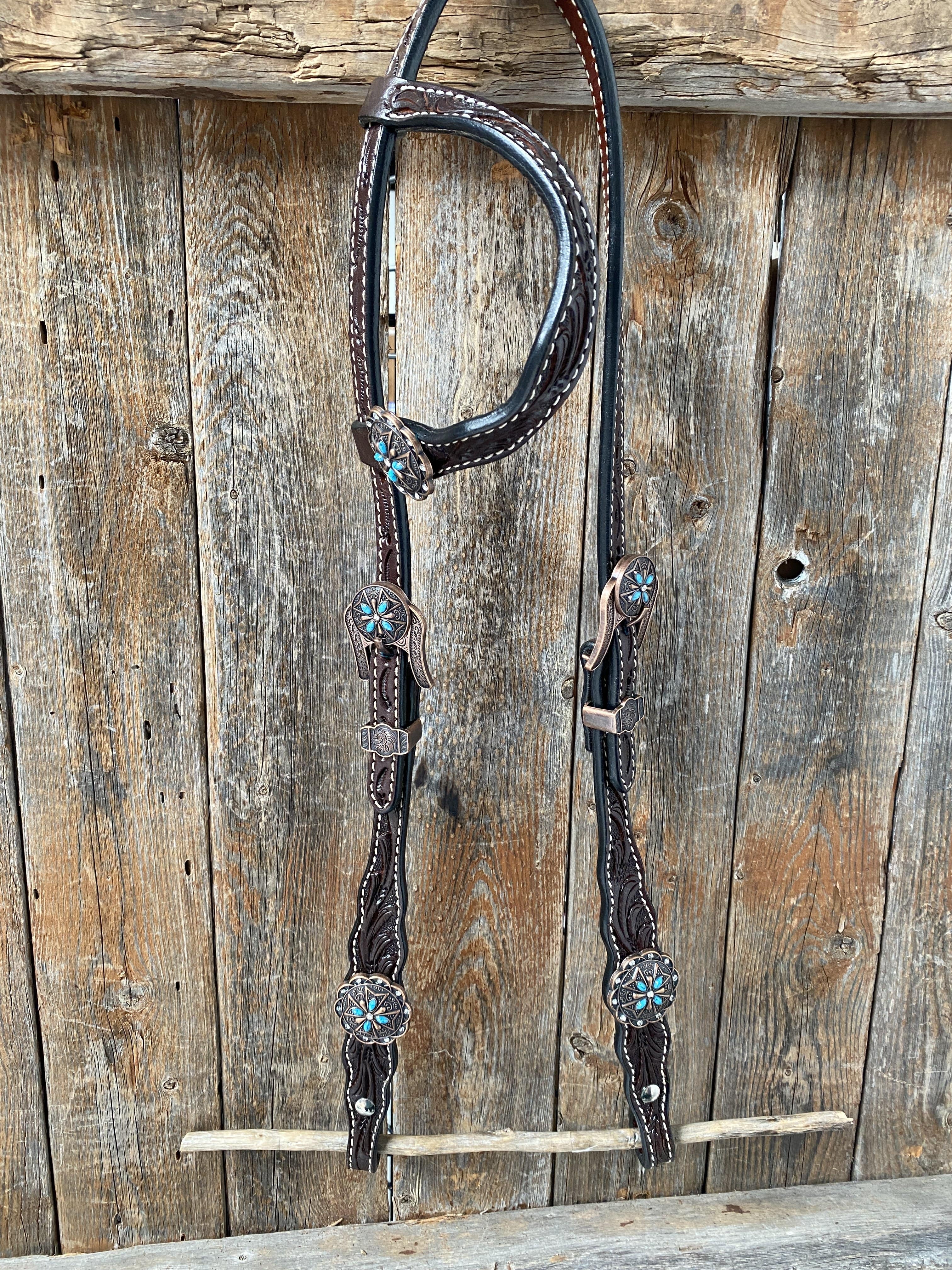 Tack One Ear Only Dark Oil One Ear Headstall & Breastcollar Set #OE1002 OE416