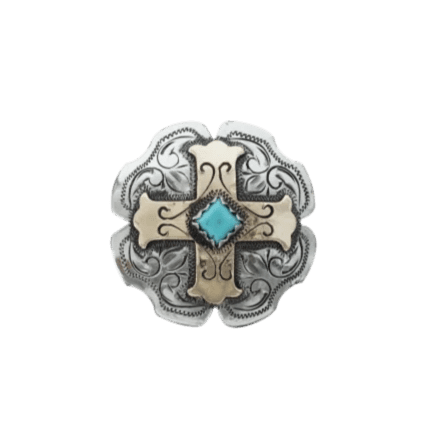 Western Conchos Antique Silver & Gold Concho 1.5" W189L W189L