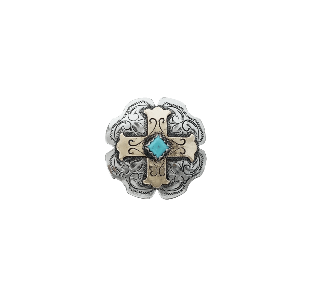Western Conchos Antique Silver & Gold Concho 1" W189S W189S