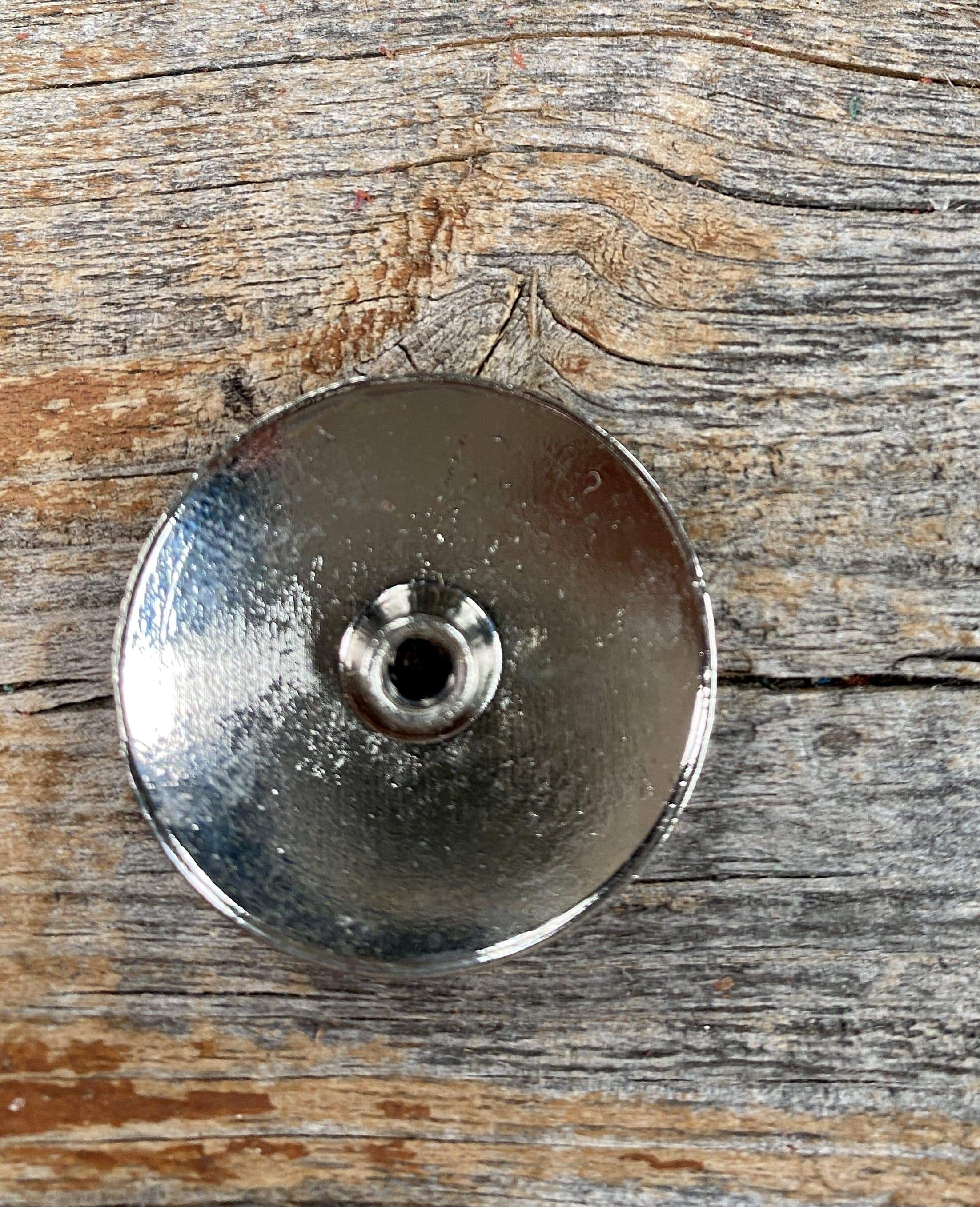 Western Conchos Copper & Antique Silver Turquoise Flower Concho 1.25” W122L W122L