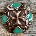 Western Conchos Copper Emerald Green  Concho 1.5" W209L W209L