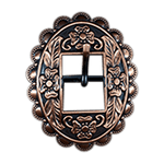 Western Conchos Copper Floral Cart Buckle W197B W197B